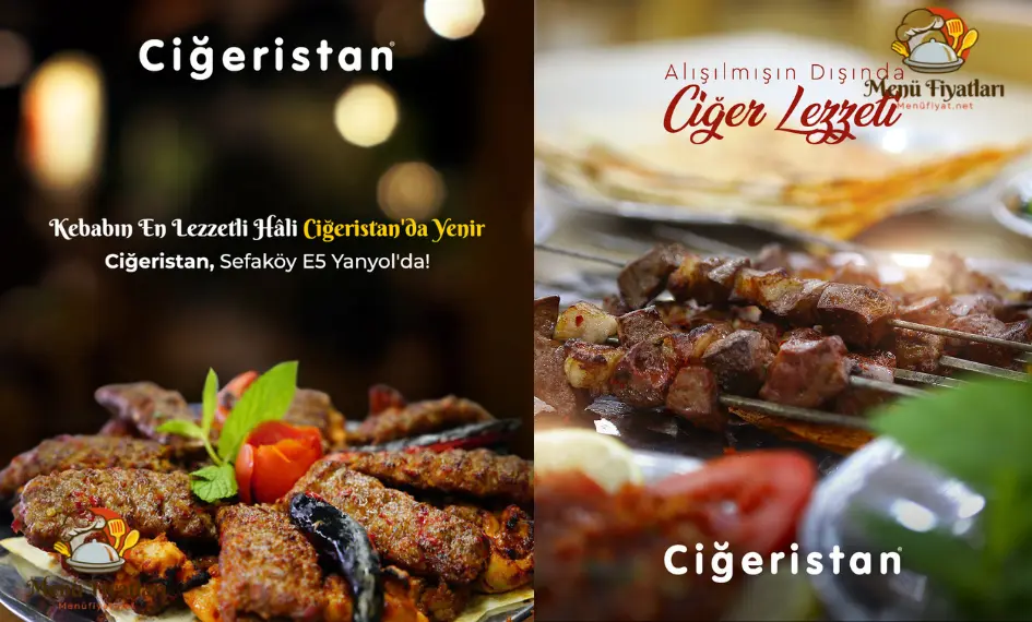 Ciğeristan, Türkiye'nin en sevilen kebap restoranlarından biridir. Ciğer başta olmak üzere, çeşitli ızgara ve dürüm seçenekleri sunan Ciğeristan, lezzetli ve uygun fiyatlı yemekleriyle müşterilerini memnun etmektedir. Ciğeristan menü fiyatları 2024 yılında da güncellenerek, kalite ve hizmet standartlarını korumaktadır. Bu yazıda, Ciğeristan menü fiyatları 2024 güncel listesini, menü çeşitlerini, salata ve meze fiyatlarını, içecek menüsünü ve tatlı menüsünü bulabilirsiniz. Ayrıca, ciğeristan menü fiyatları ile ilgili sıkça sorulan soruları da cevaplayacağız.