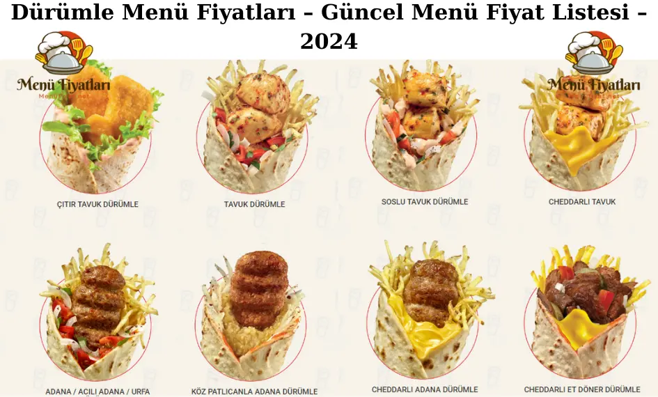 Dürümle Menü Fiyatları – Güncel Menü Fiyat Listesi – 2024