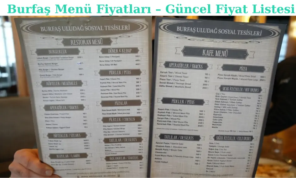 Burfaş Menü Fiyatları – Güncel Fiyat Listesi – 2024