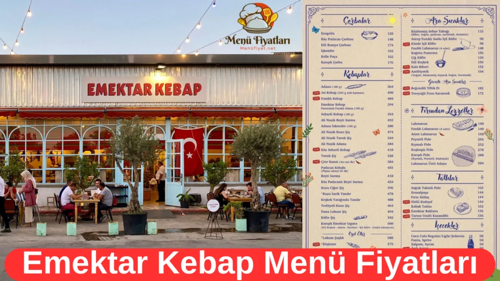 Emektar Kebap Menü Fiyatları: 2024 Güncel Menü ve Fiyatlar